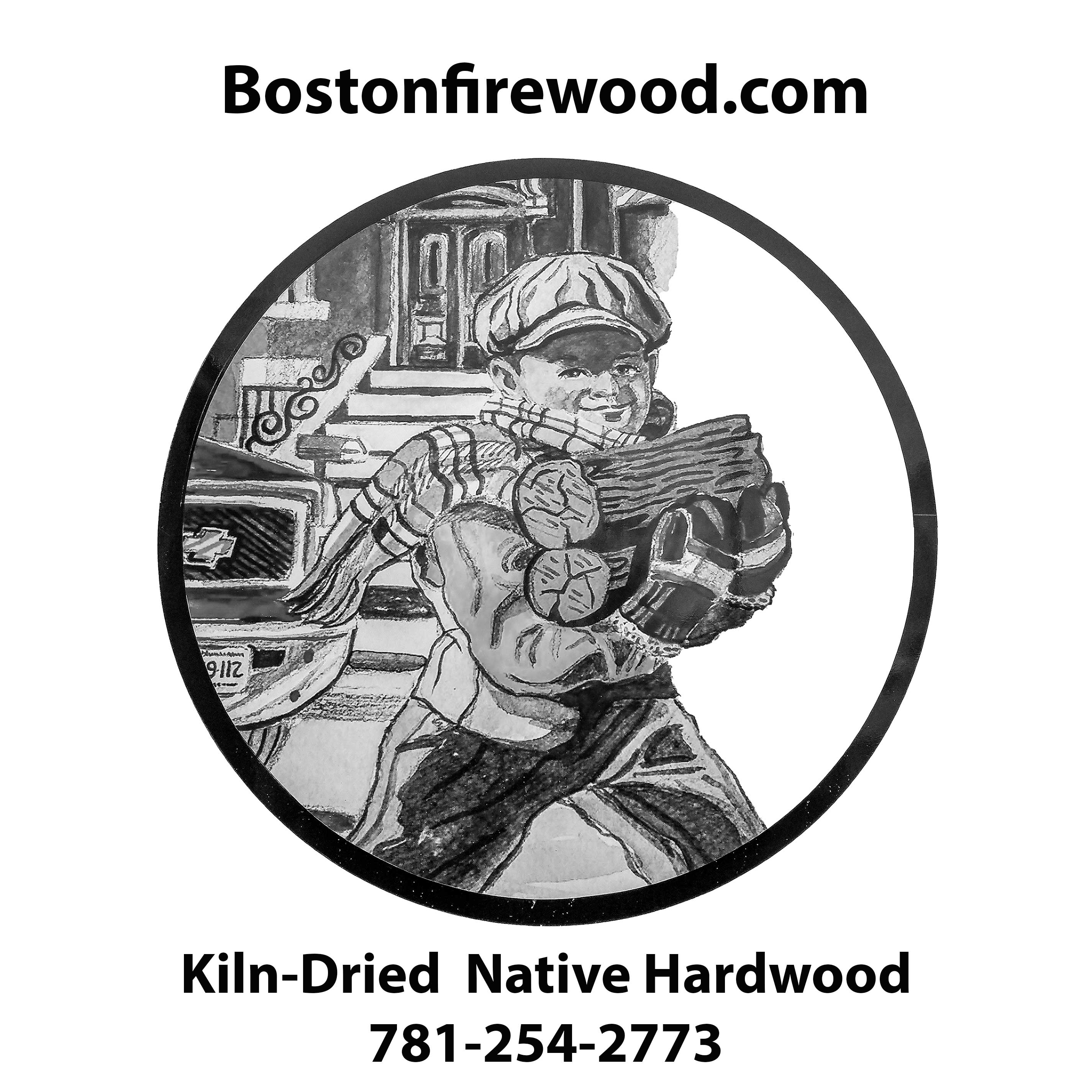 Box Label firewood boy black and white round2