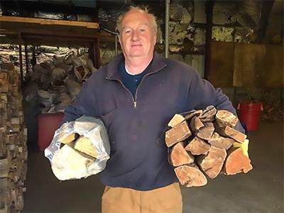 Paul with bundles gas station vs boston firewood bundle small